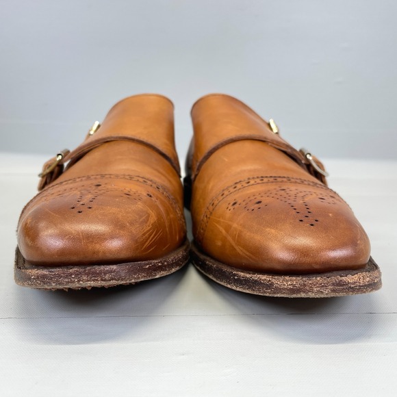 Allen Edmonds St. John\'s Double Monk Strap Shoes Mens Size 12 D Brown Leather main image 5